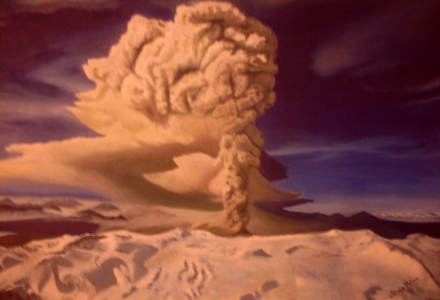 Volcán Óleo sobre tela Olivia Palma
